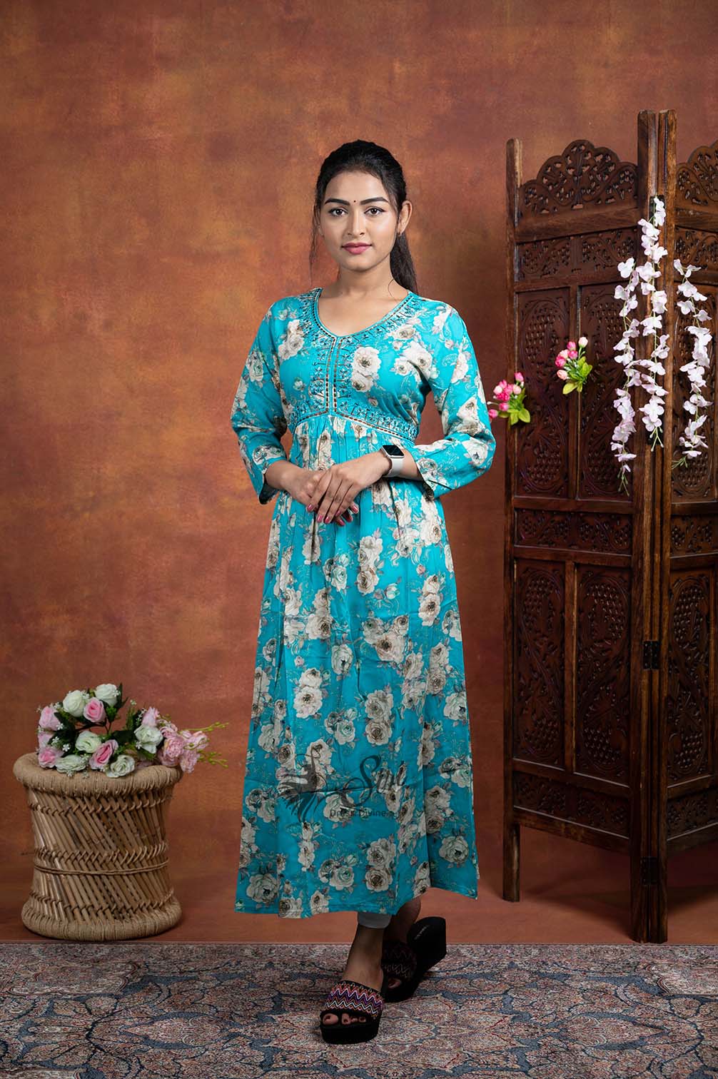 Floral print kurtis discount designs