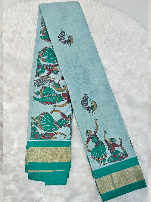 Mangalagiri cotton print saree