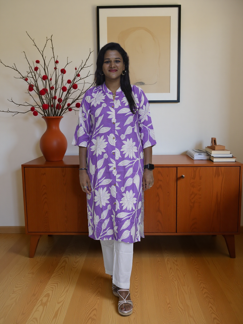 Rayon Straight Cut Kurti