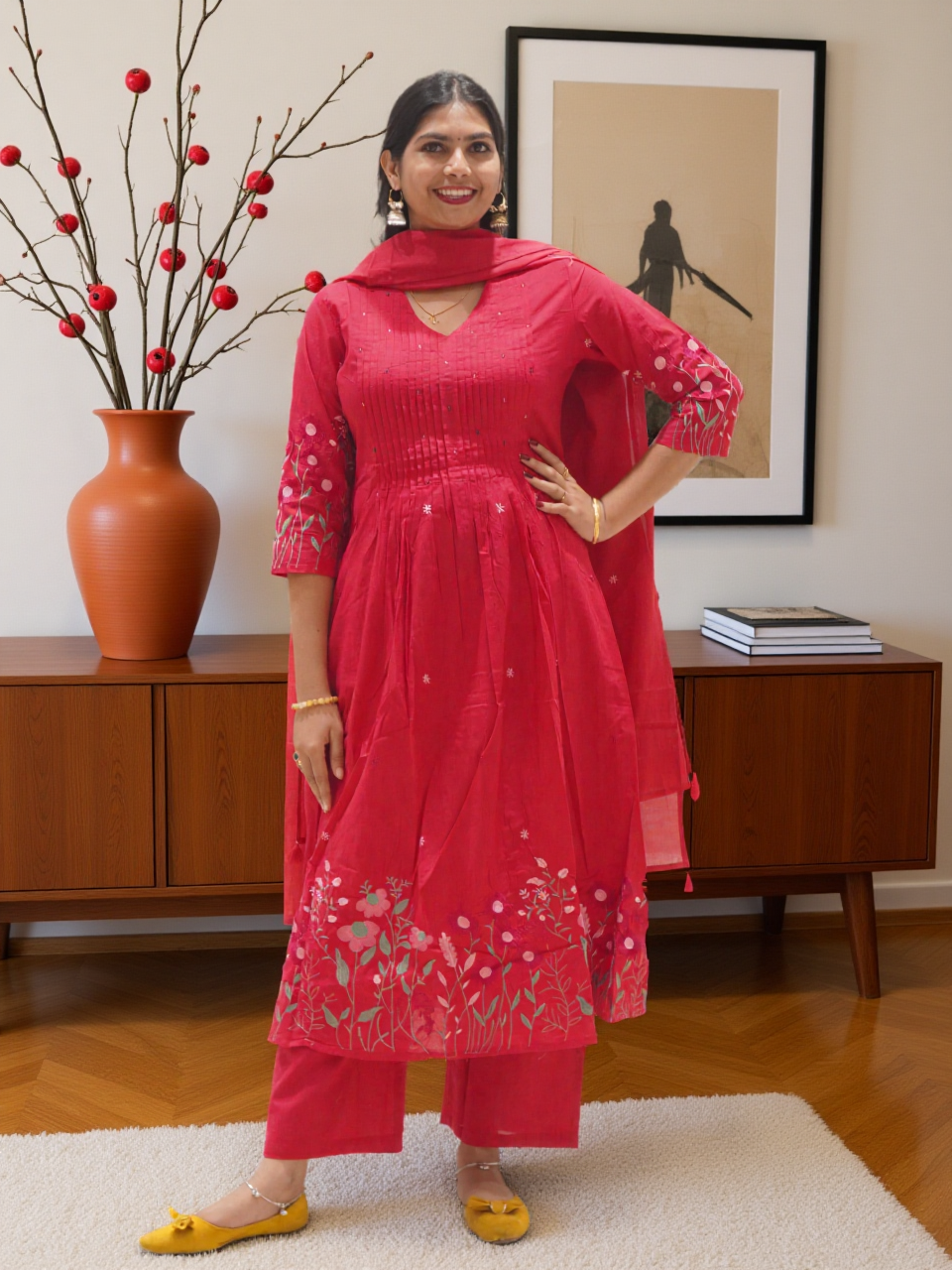 3 Pcs Bottom Dupatta Set