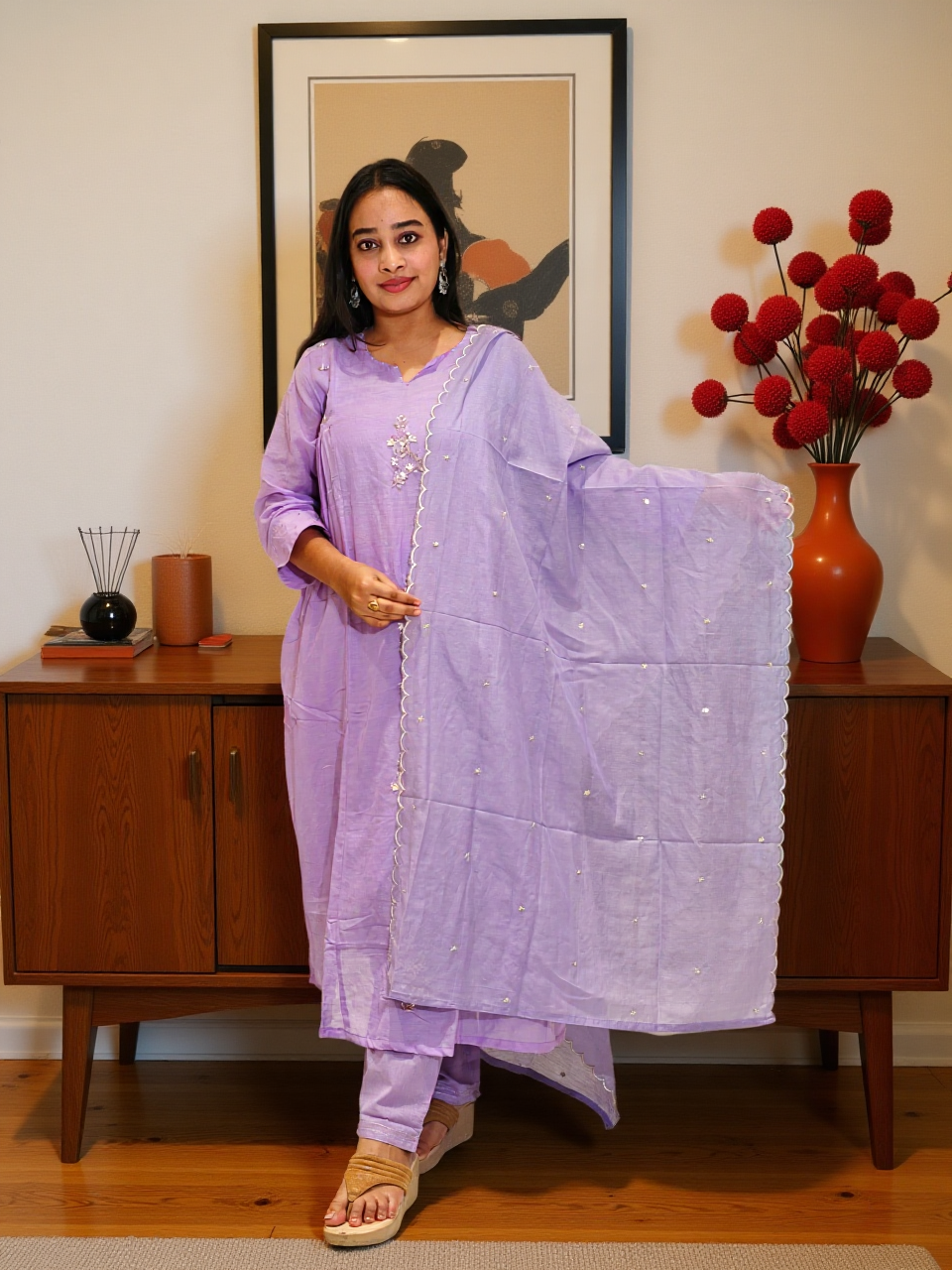 3 Pcs Bottom Dupatta Set