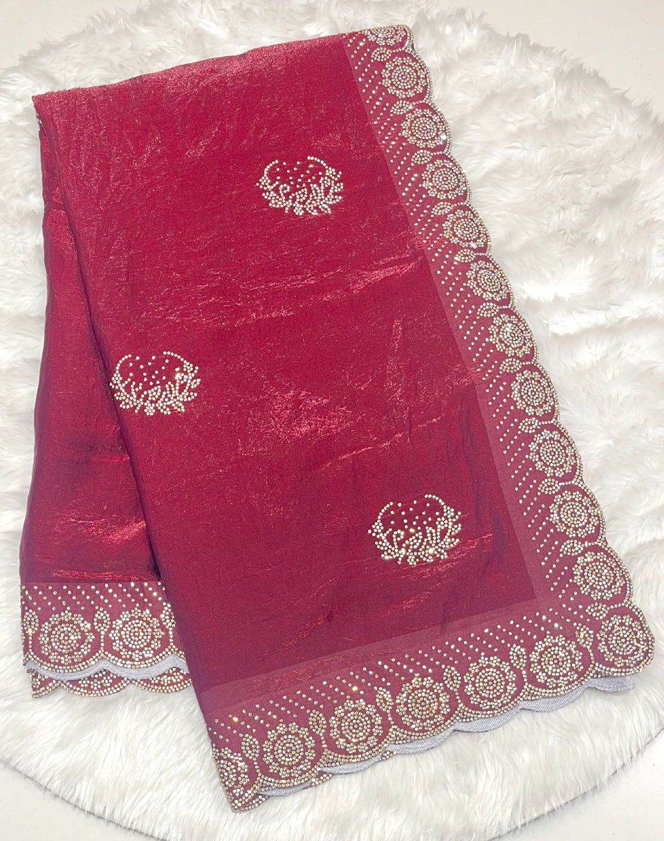 Royal Purple Space Silk Saree