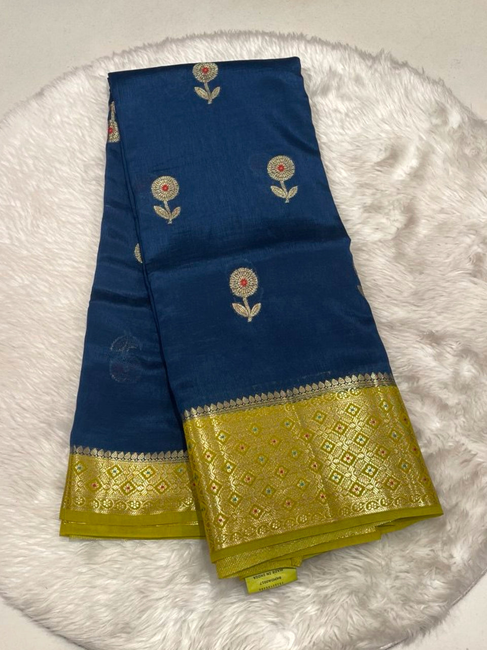 Green Mango Single Thana Saree