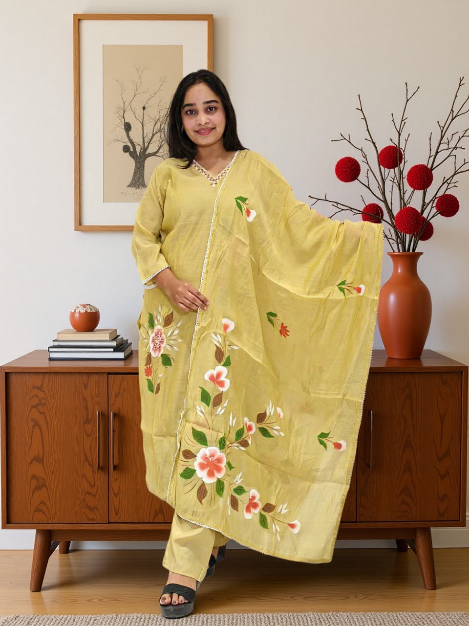 3 Pcs Bottom Dupatta Set