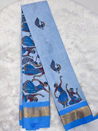 Mangalagiri cotton print saree