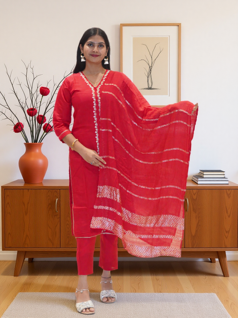 3 Pcs Bottom Dupatta Set