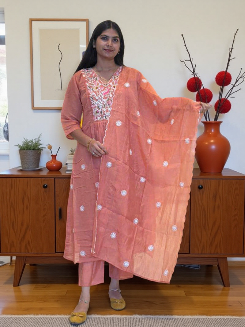 3 Pcs Bottom Dupatta Set