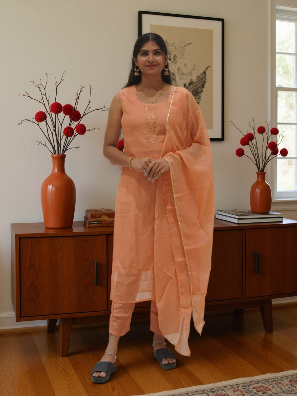 3 Pcs Bottom Dupatta Set