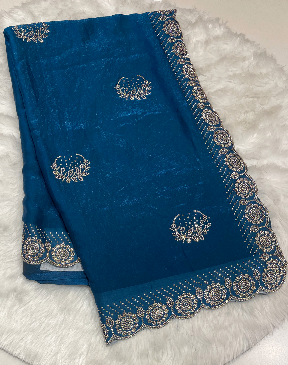 Royal Purple Space Silk Saree