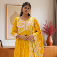 Chiffon Silk Chudidar Kali