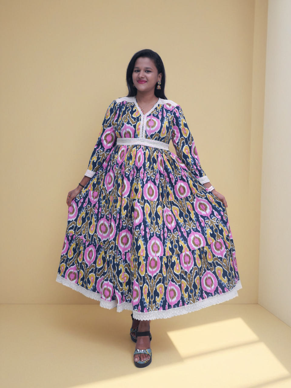 Ikkat print Kurti