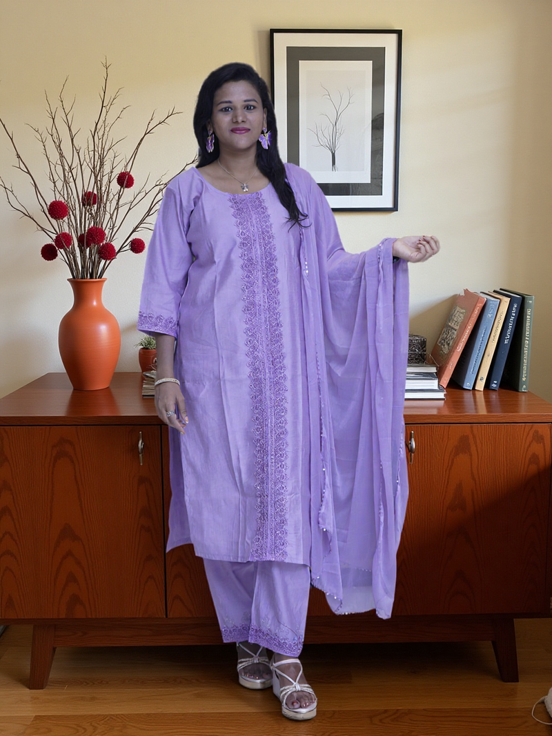 Rayon 3 Pcs Bottom Dupatta Set