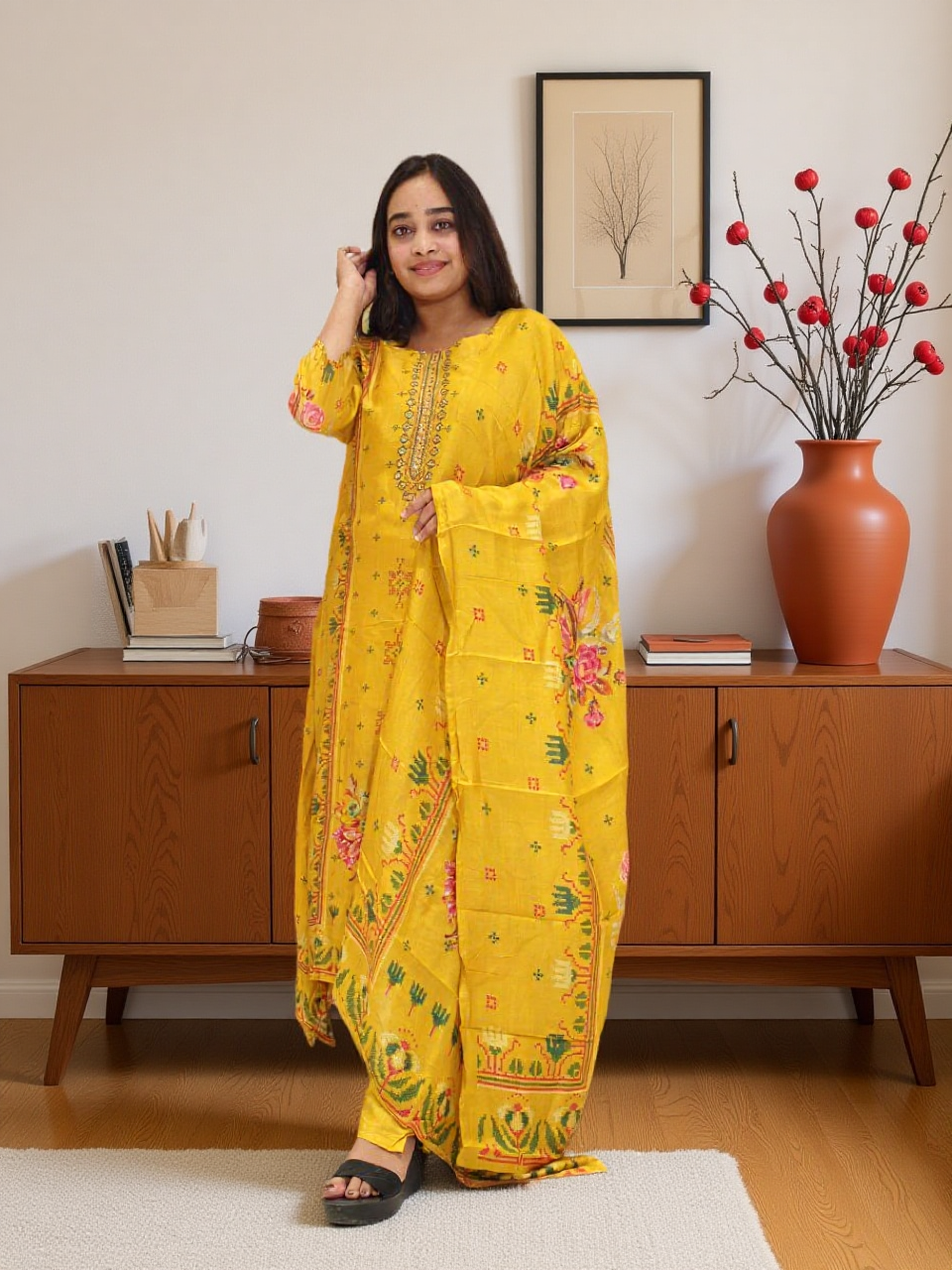 3 Pcs Bottom Dupatta Set