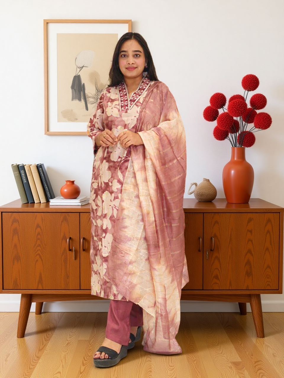 3 Pcs Bottom Dupatta Set