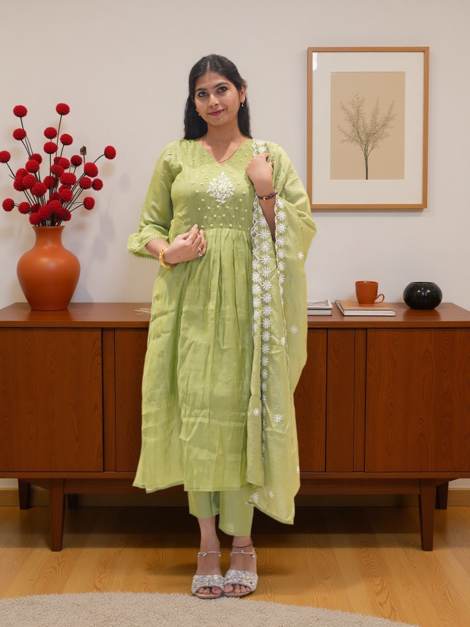 3 Pcs Bottom Dupatta Set