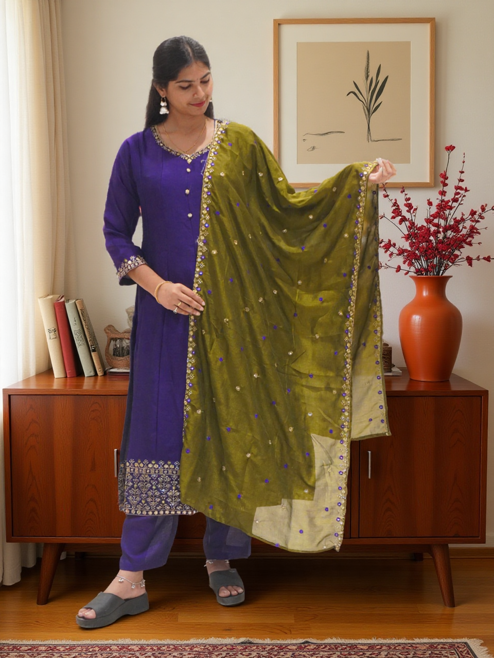 3 Pcs Bottom Dupatta Set