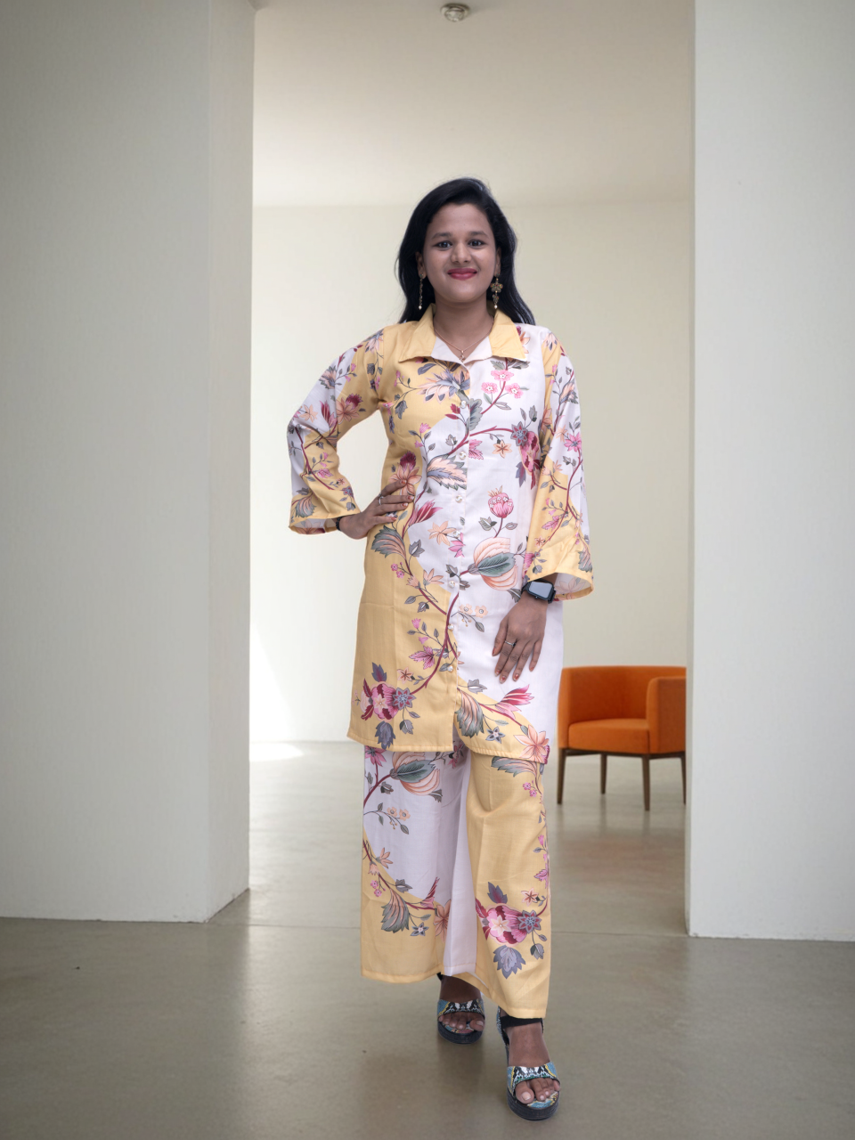 Rayon Cotton Top Bottom Set