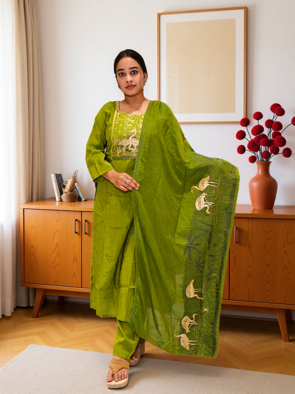 3 Pcs Bottom Dupatta Set