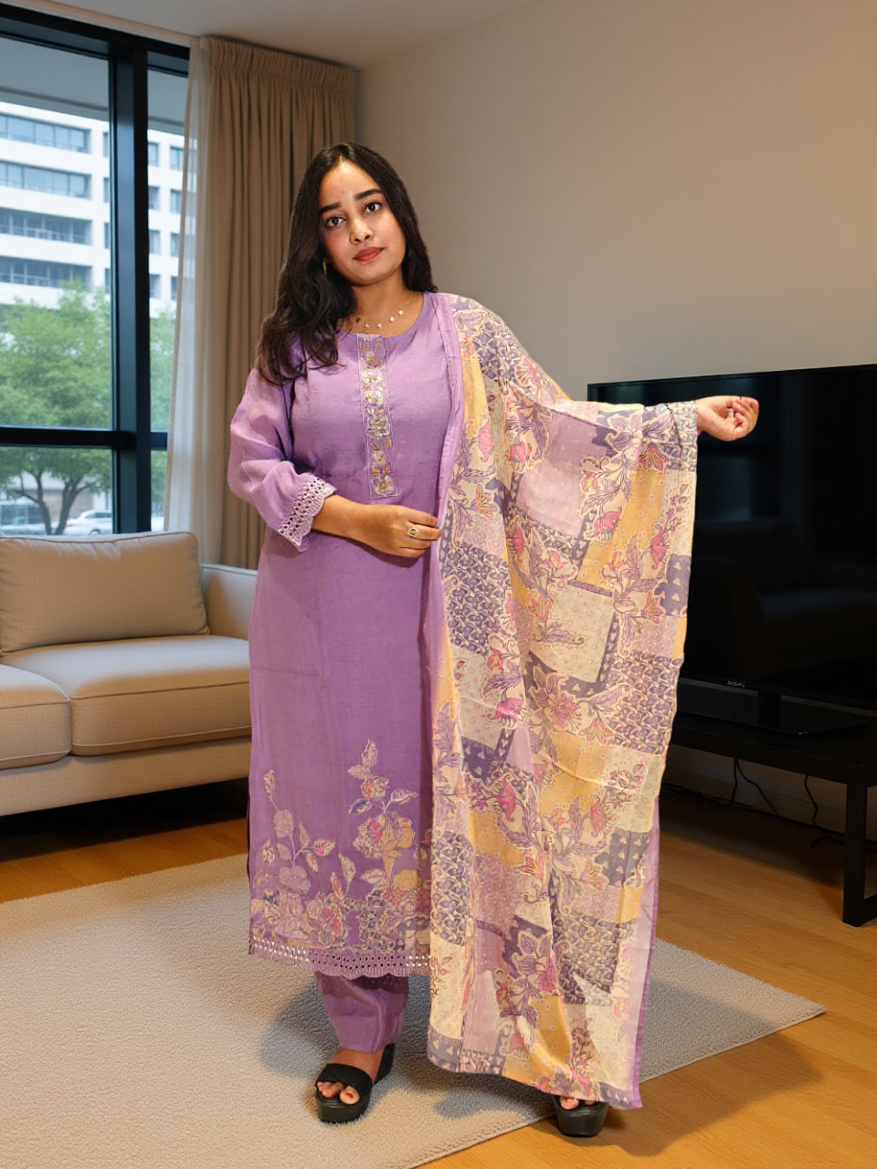 3 Pcs Bottom Dupatta Set