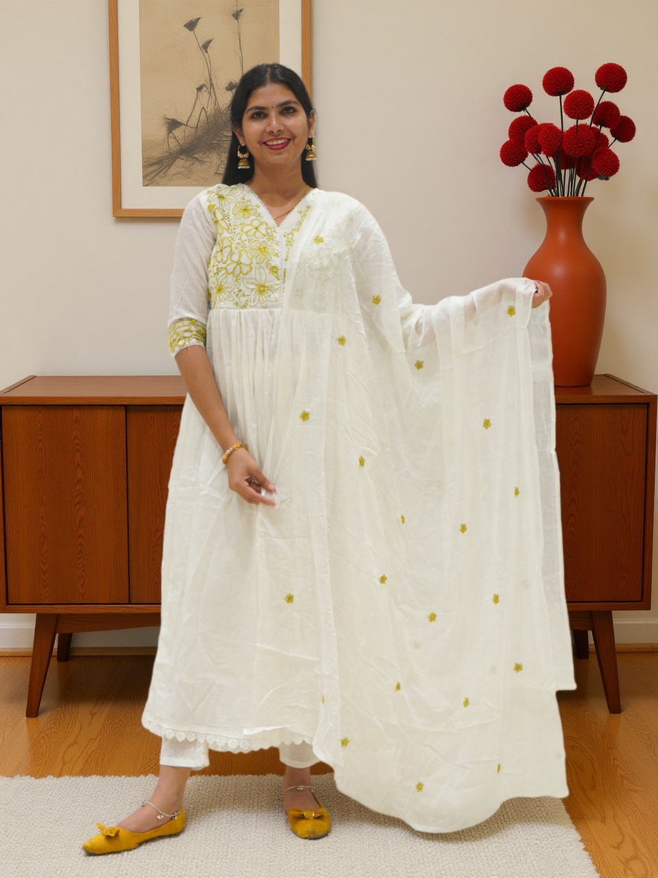 3 Pcs Bottom Dupatta Set