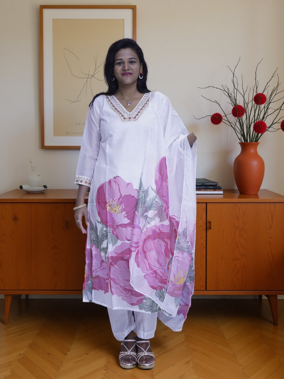 3 Pcs Bottom Dupatta Set