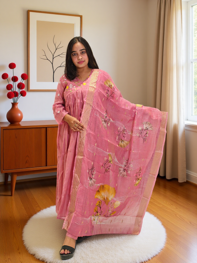 3 Pcs Bottom Dupatta Set
