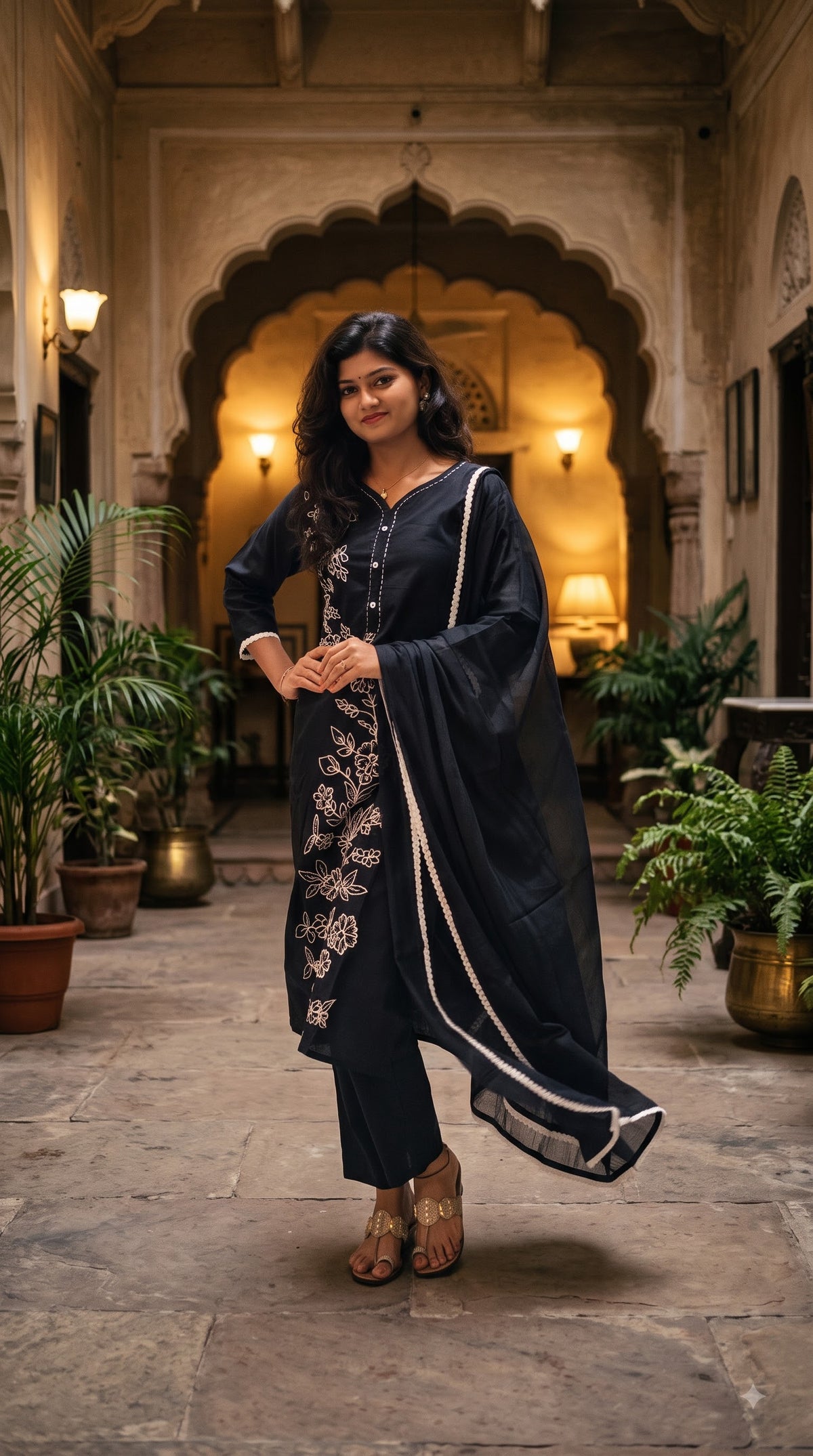 3 Pcs Bottom Dupatta Set