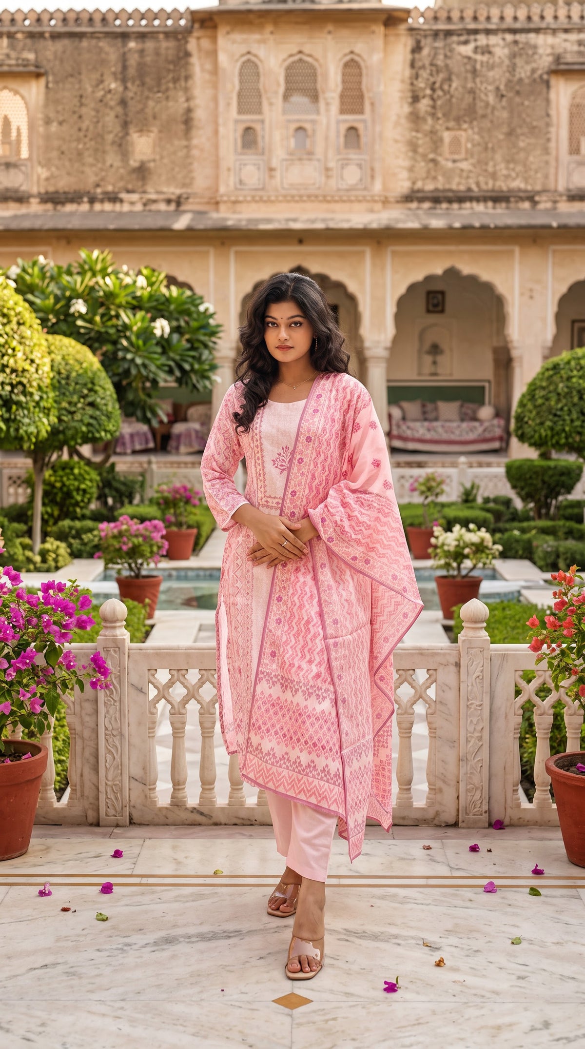 3 Pcs Bottom Dupatta Set