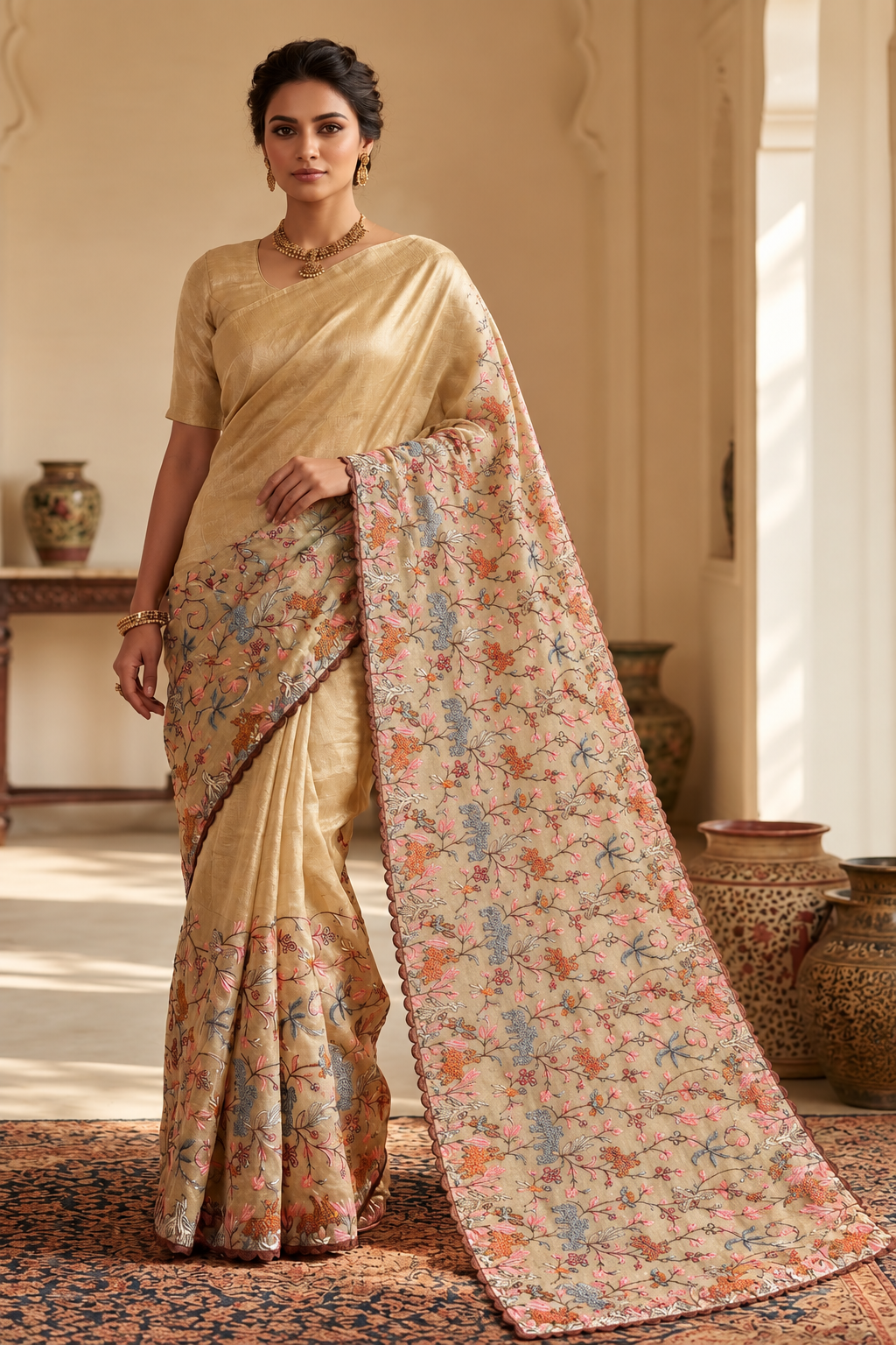 designer work sarees