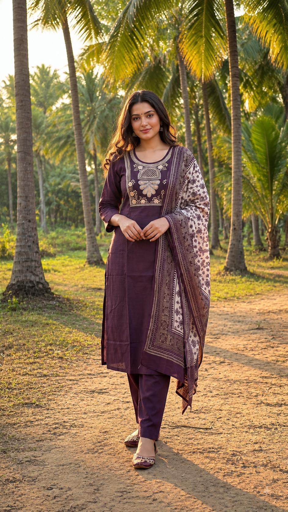 Simla Silk 3-Piece Kurti Set