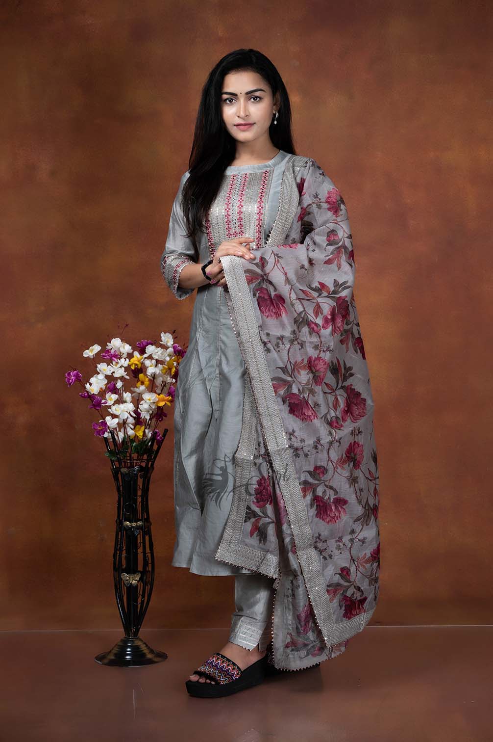 Chanderi Chudidar Kali