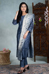 Dupion Silk 3 Pcs Bottom Duppata Set