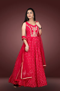 Pink colour Georgette chudidar kali