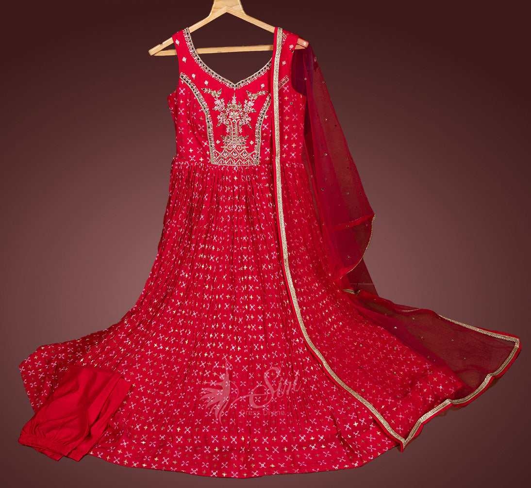 Pink colour Georgette chudidar kali