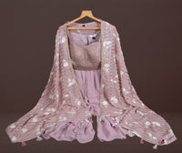 Blush pink georgette partywear palazo set