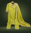 Parrot green salwar straight cut