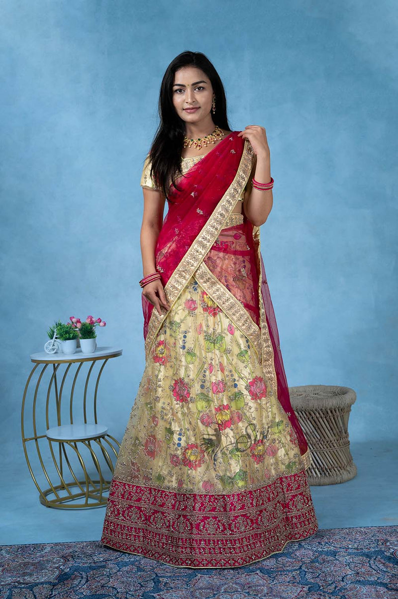 Netted Half Saree