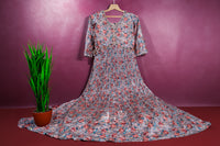 Muslin floral print chudidar kali