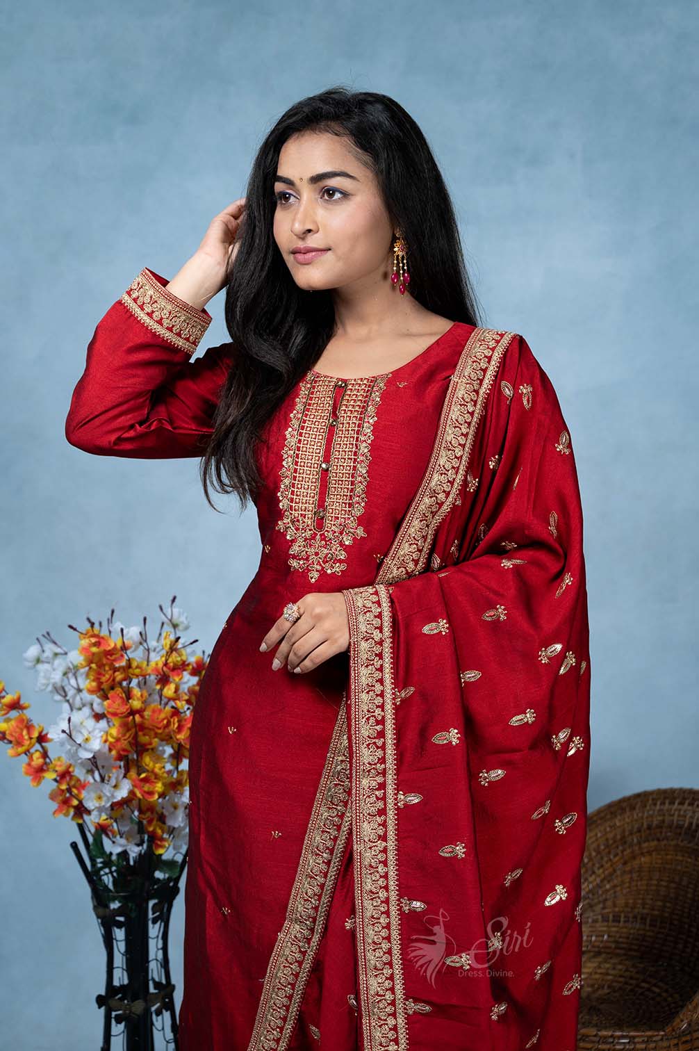 Chanderi Salwar Straight Cut