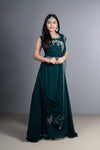 Dark Green Colour georgette chudidar kali