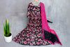 Black Colour Crape Chudidar Kali