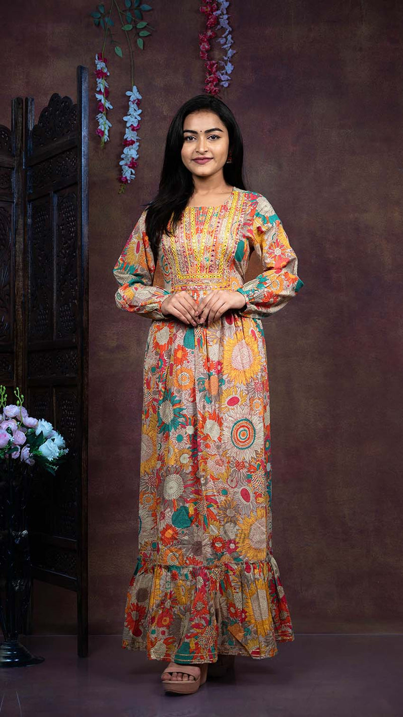 Multi colors rayon kurti