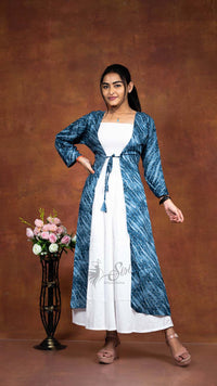 Blue And White Color Kurti