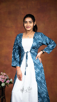 Blue And White Color Kurti