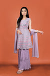 Lavender Colour Partywear Palazo Set