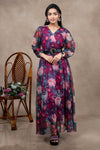 Multi Colour Floral Print Westren Top