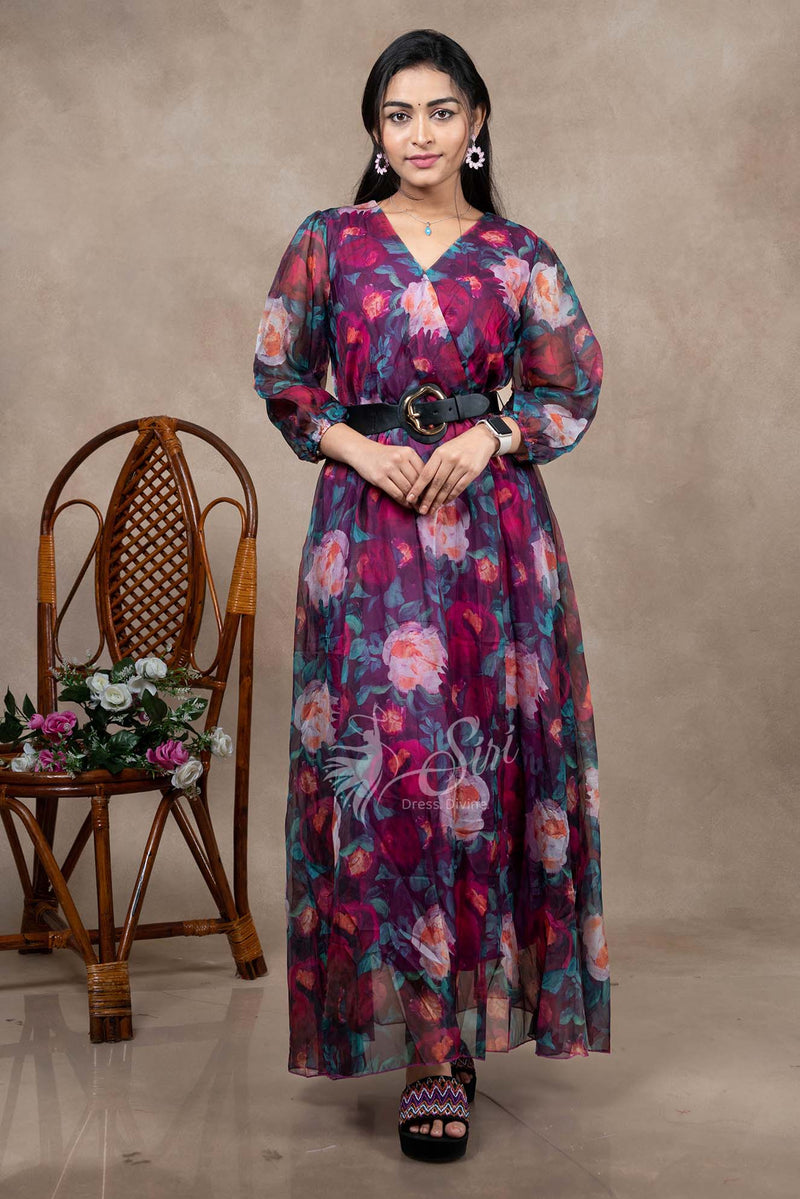 Multi Colour Floral Print Westren Top