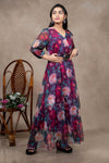 Multi Colour Floral Print Westren Top