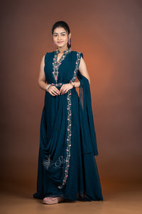 Blue colour georgette chudidar kali