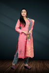 Peach colour salwar straight cut